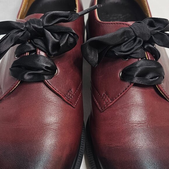 Dr Doc Martens Air Wair 1461 Lace Up Oxfords Burgundy Shoes Women's Size 7 Men 6 - Picture 3 of 13
